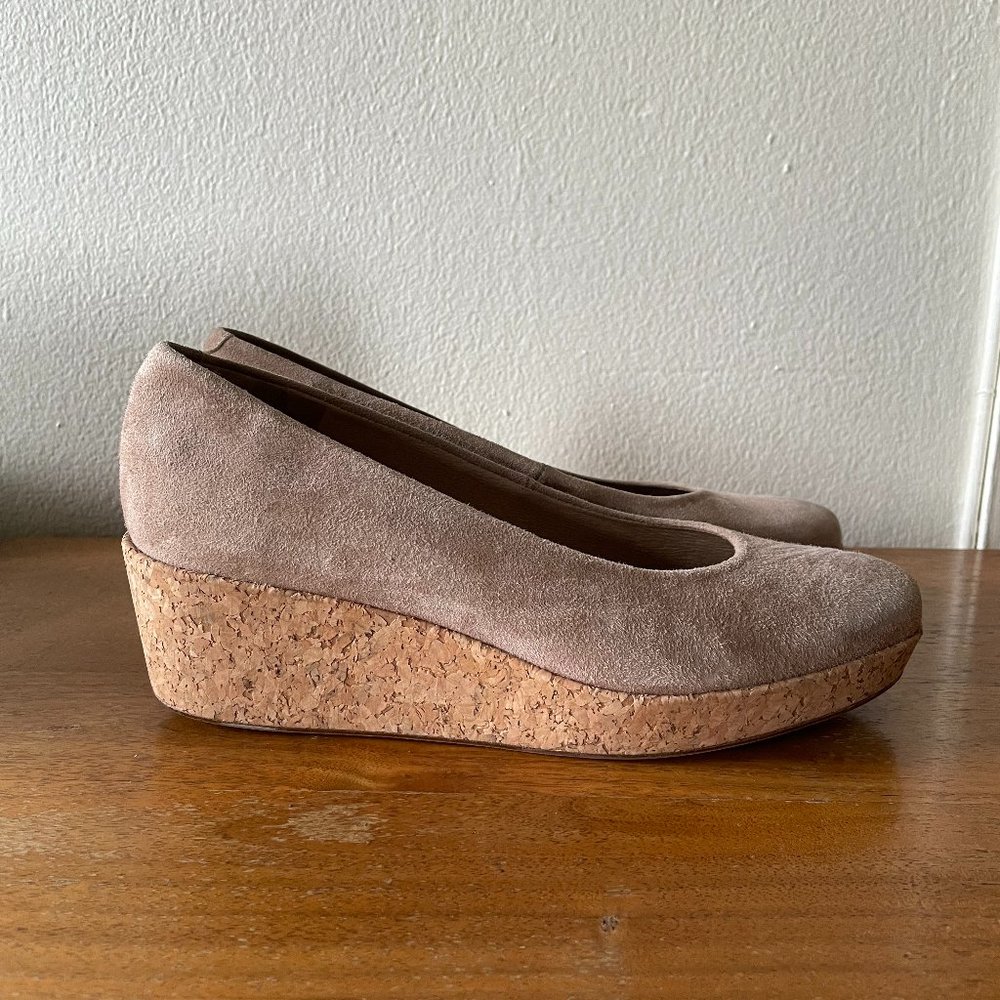 Cordani Suede + Cork Wedges 38/7.5